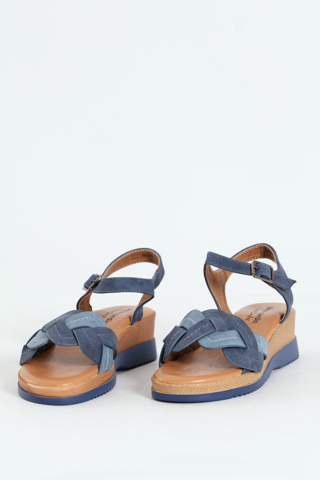 Lolly Woven Ankle Strap Platform Sandal - Denim