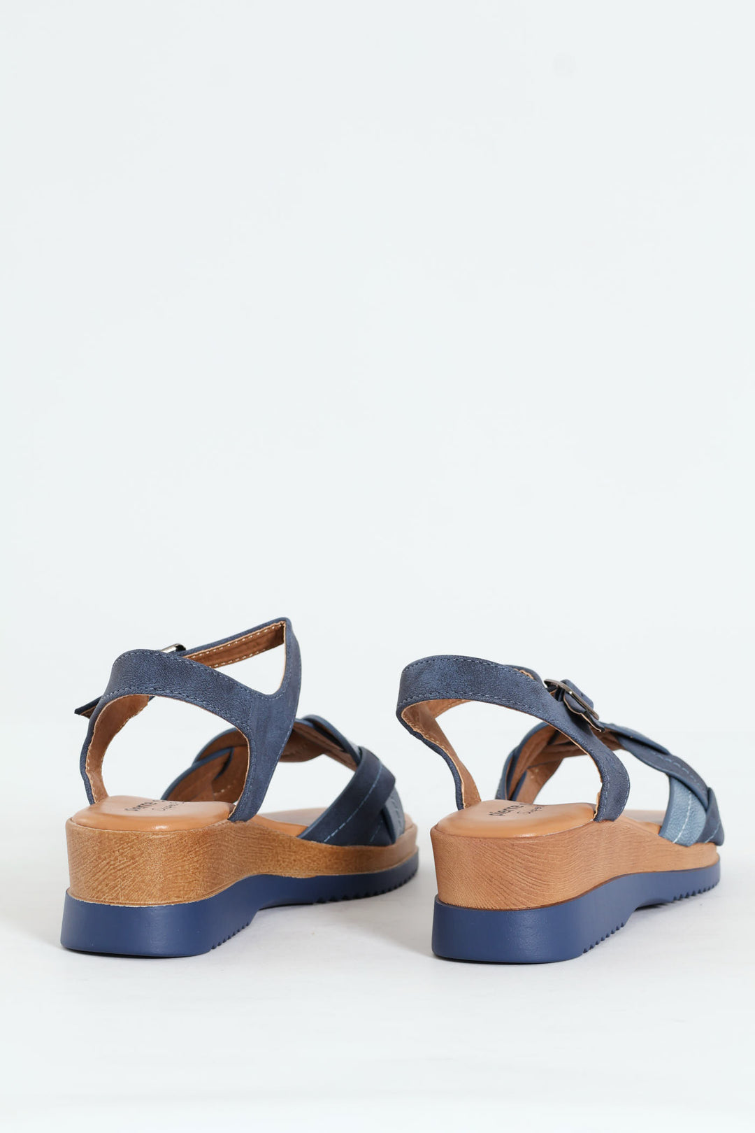 Lolly Woven Ankle Strap Platform Sandal - Denim