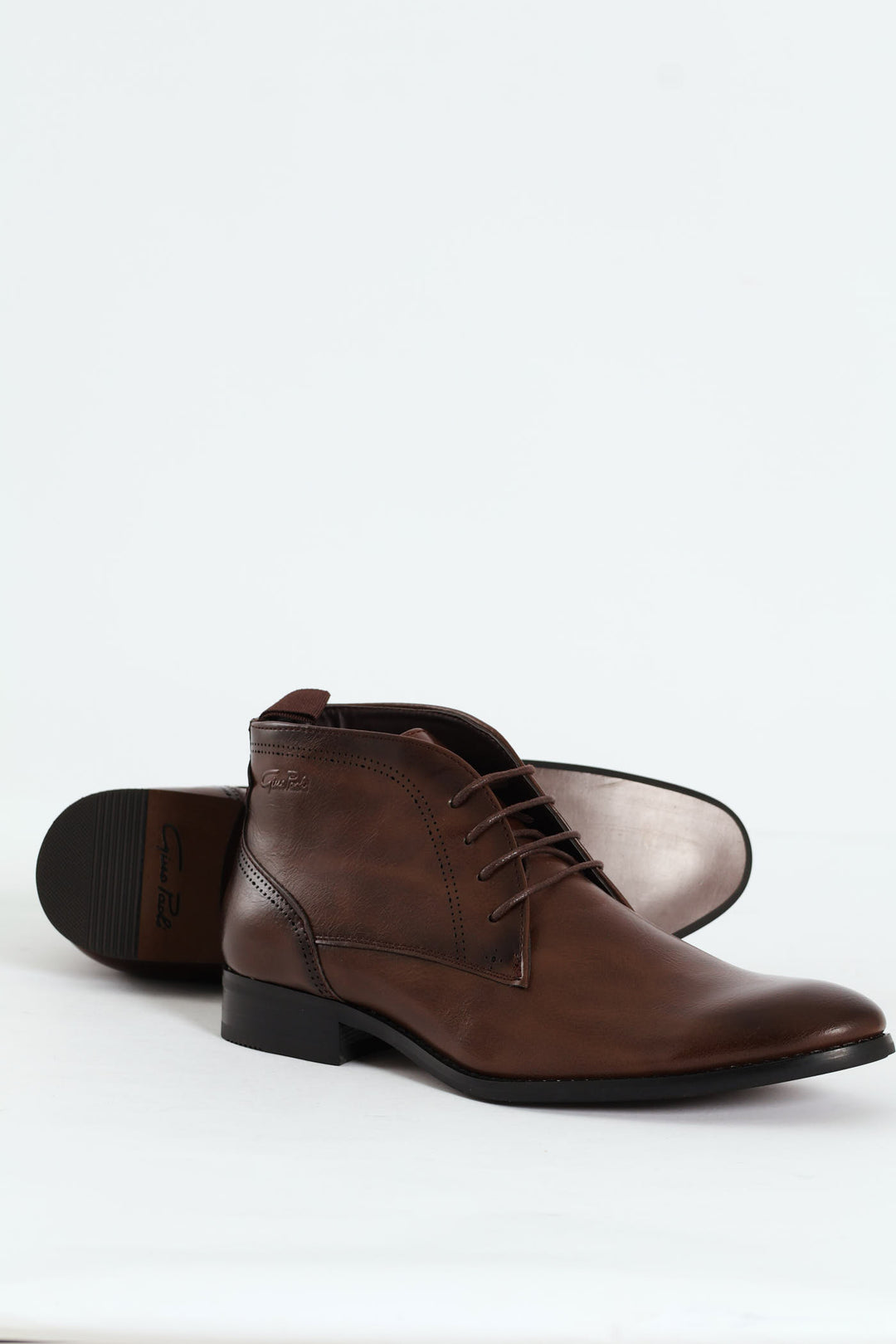 Lace Up Formal Boot - Brown