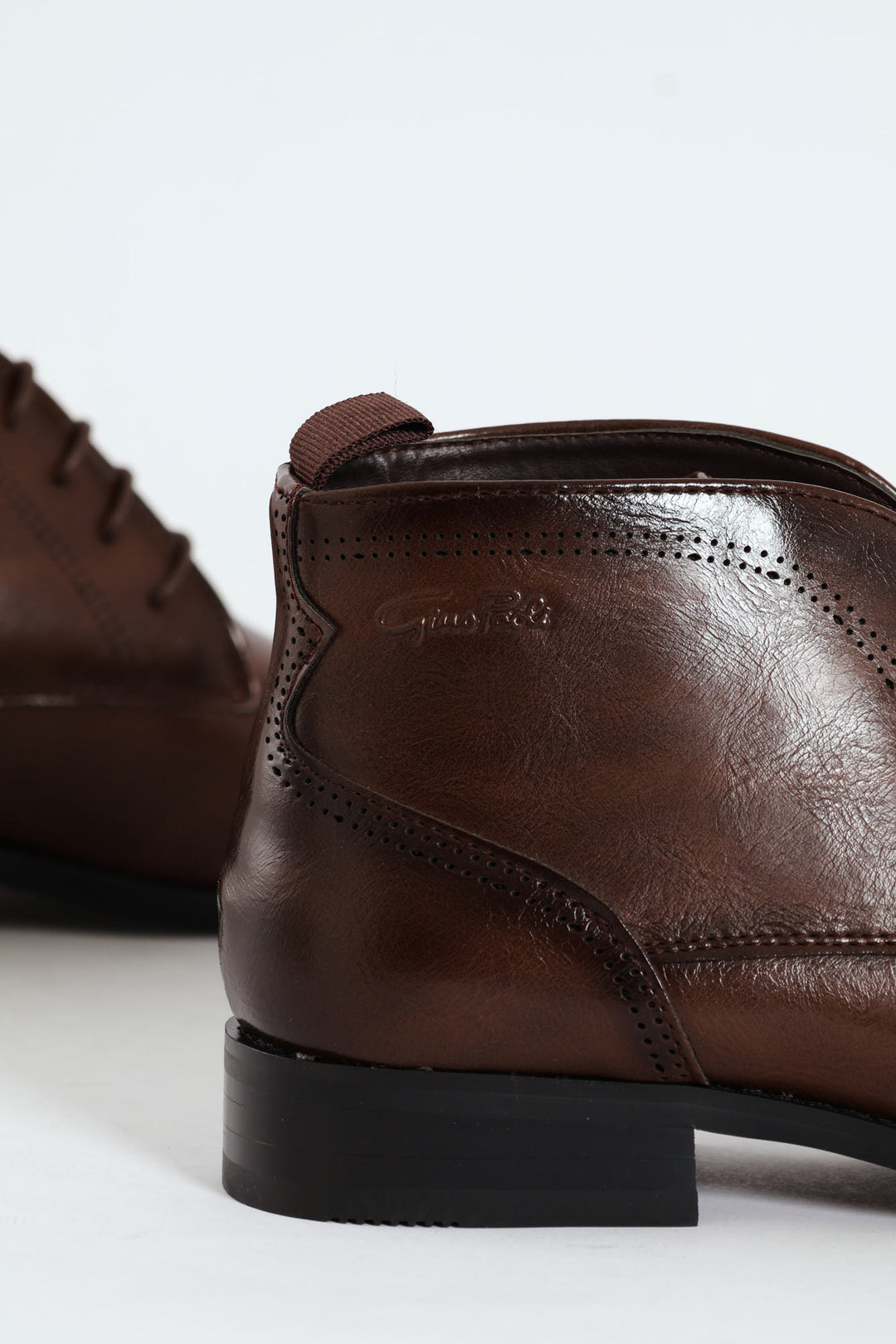 Lace Up Formal Boot - Brown