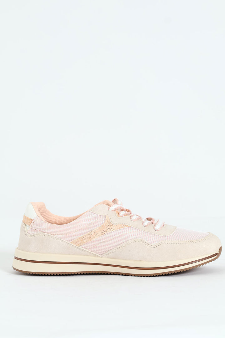 Josephine 9 Lace Up Sneaker - Nude