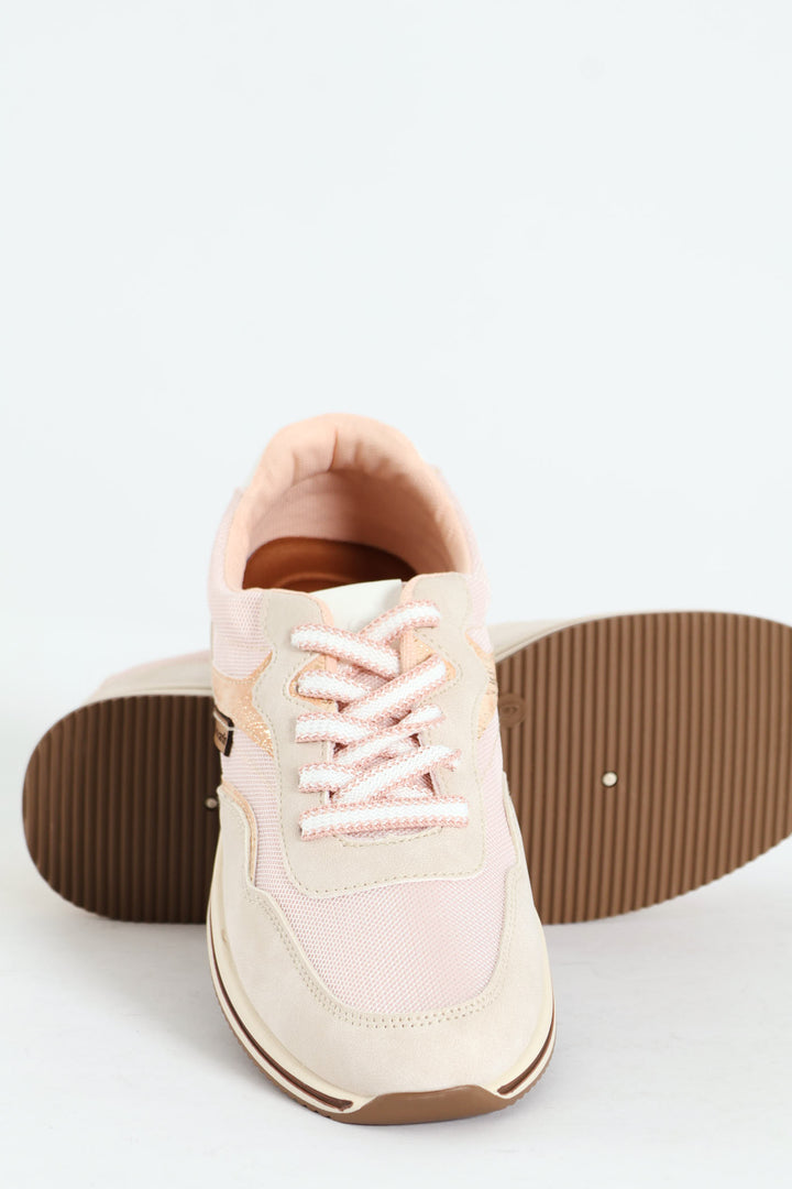 Josephine 9 Lace Up Sneaker - Nude