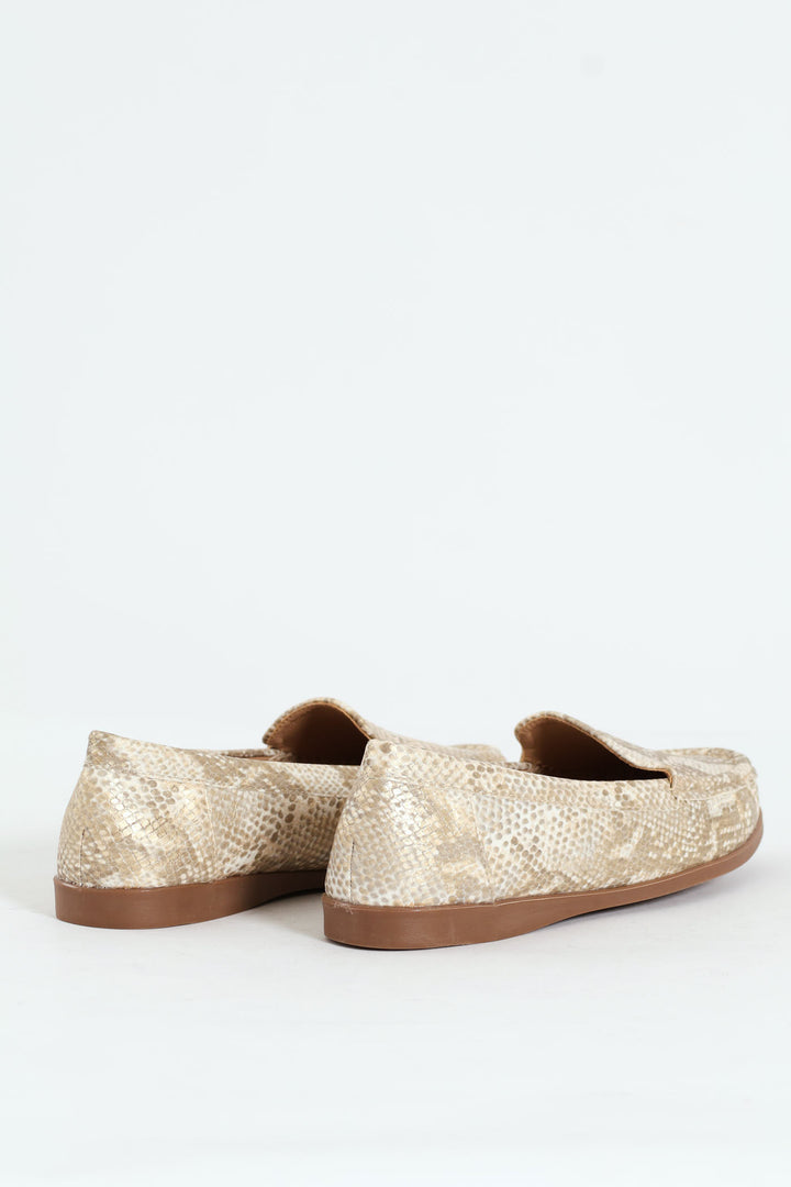 Kinsey Metallic Animal Loafer - Gold