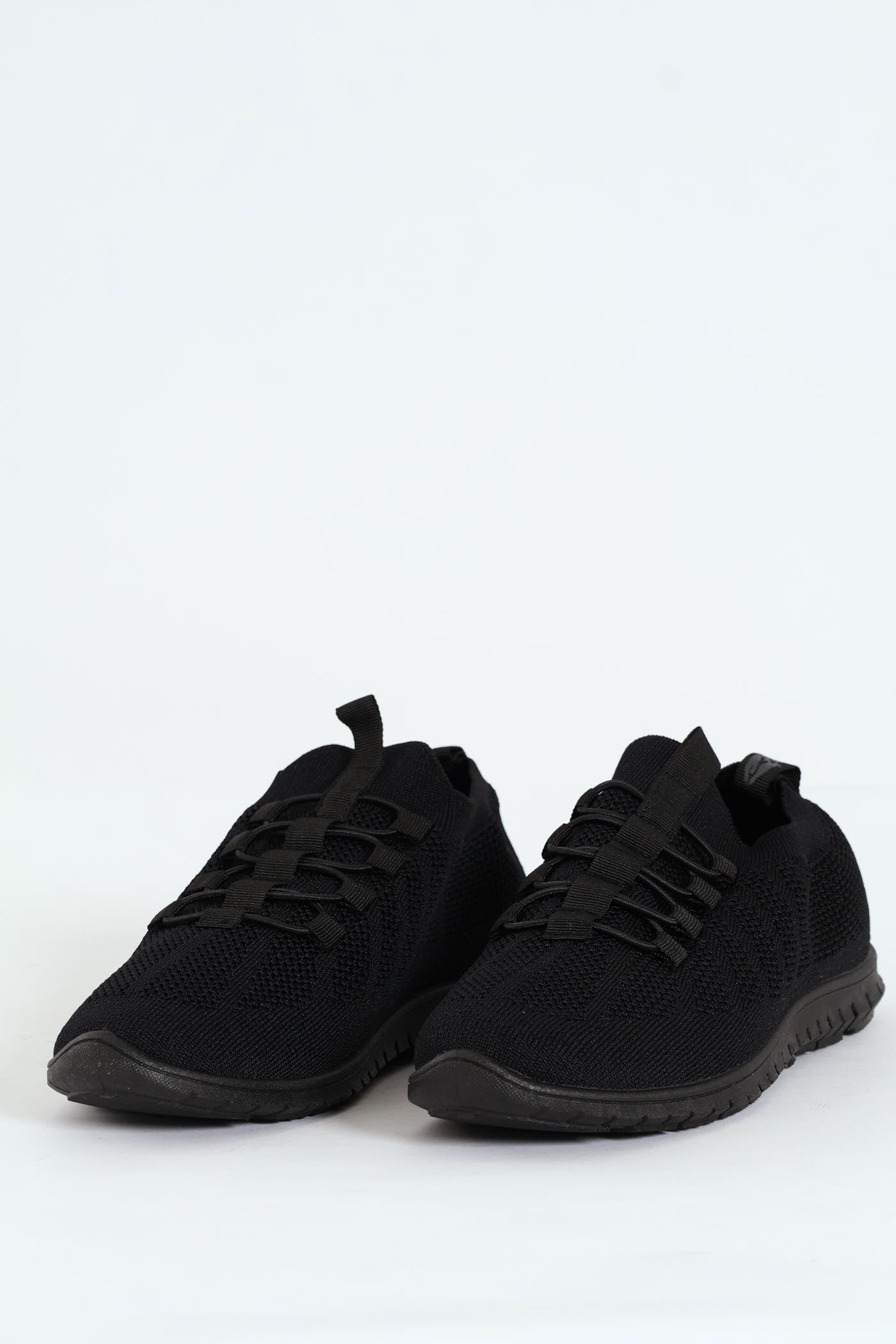 Ladies Soft Nansia Knit Lace Up Sneaker - Black – Edgars