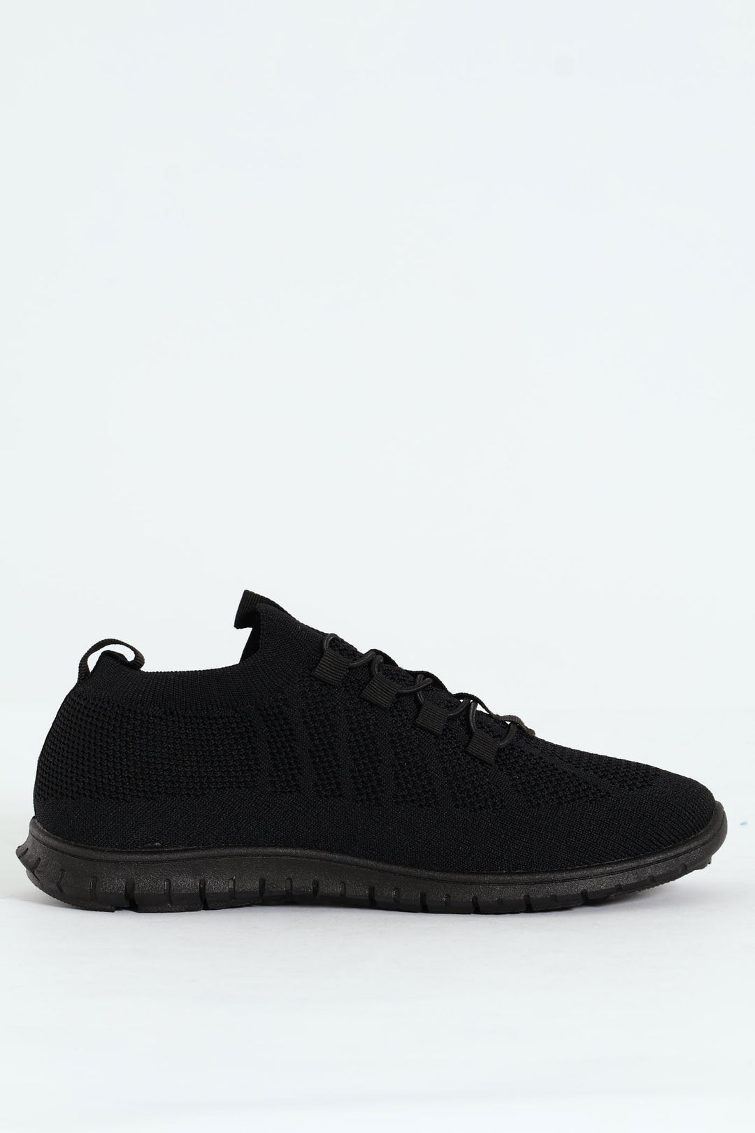 Soft Nansia Knit Lace Up Sneaker - Black