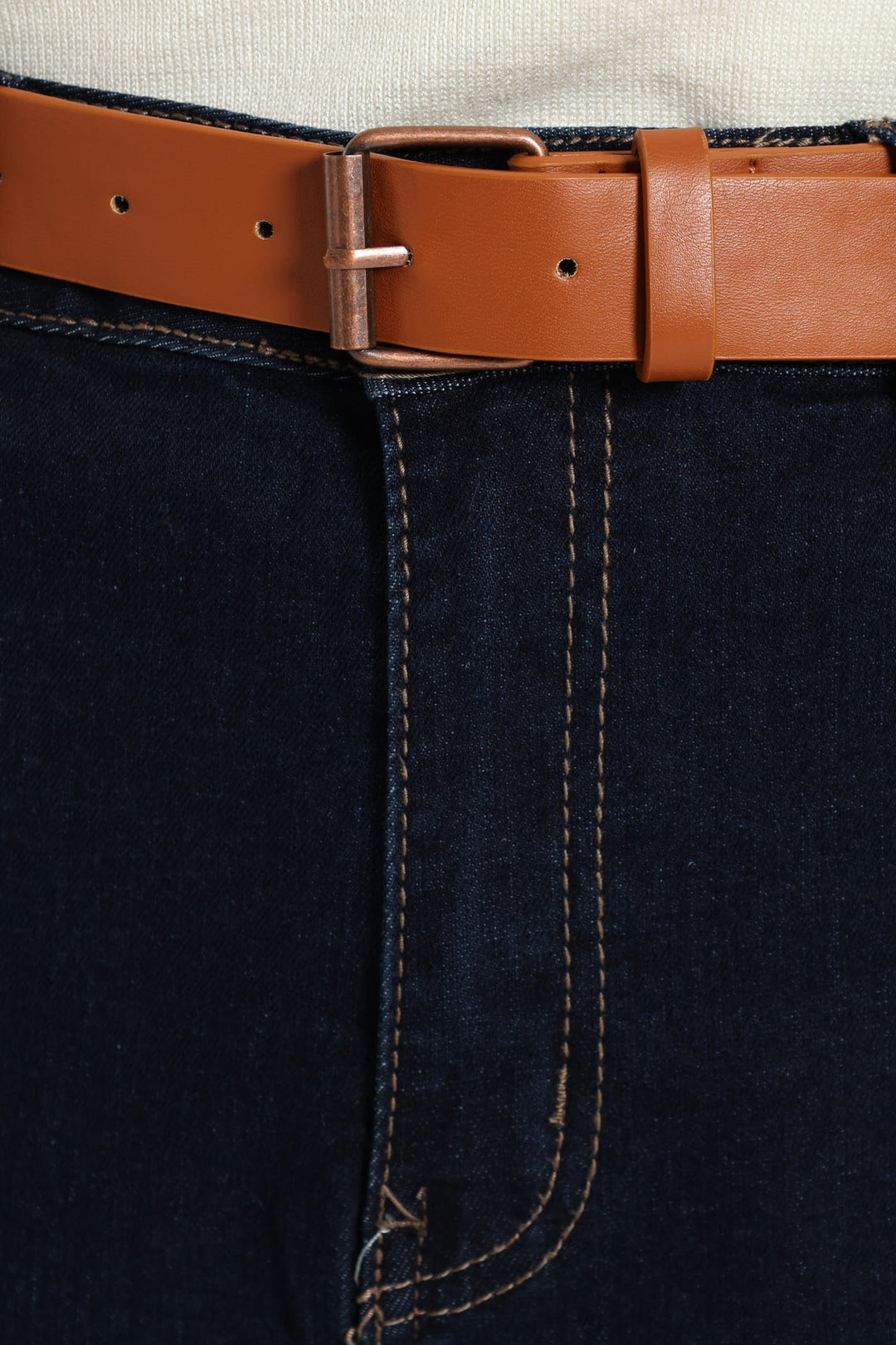 Pearl Belted Wide Leg Jean - Dark Wash Ink