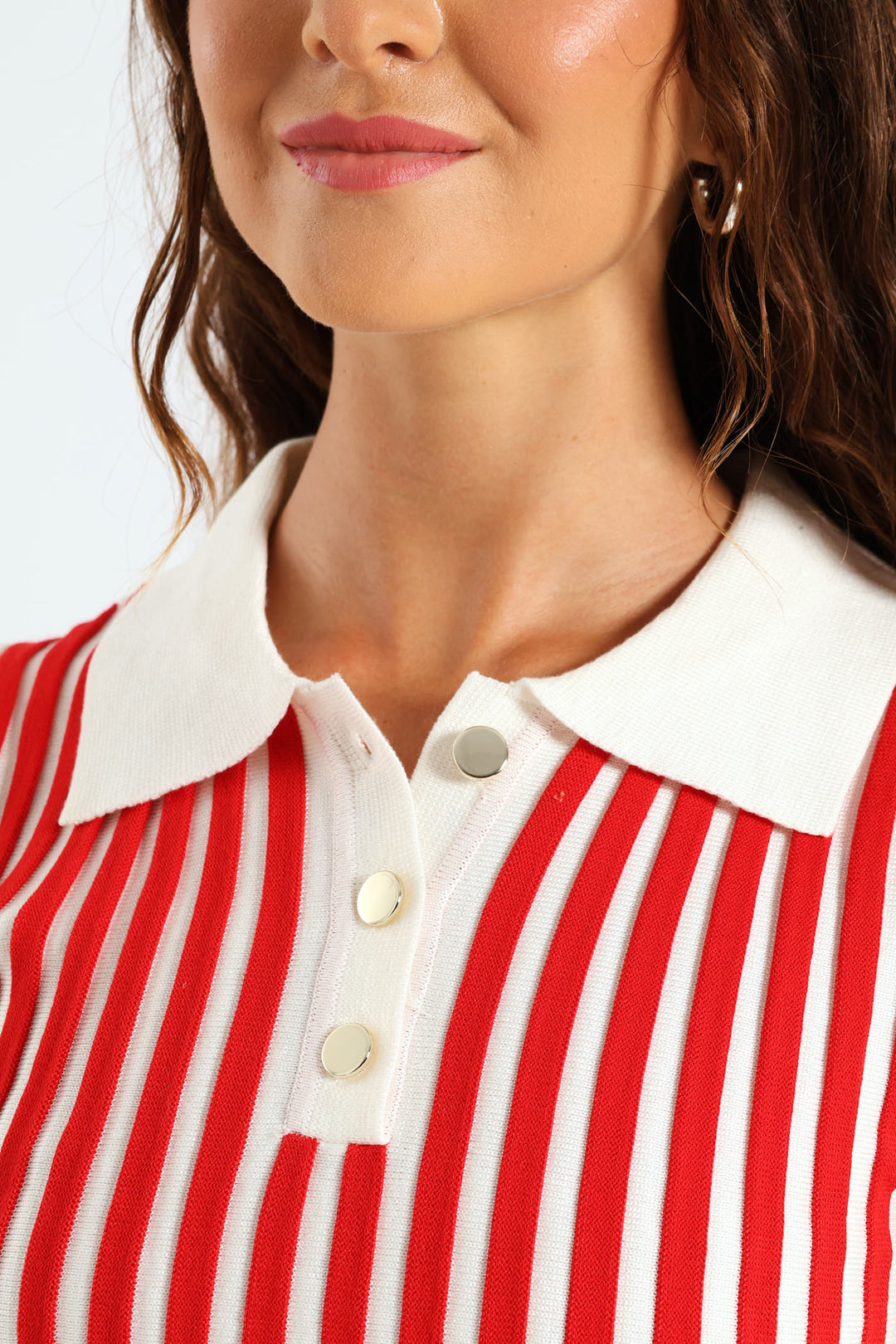 Button Two Tone Golfer - White/Red