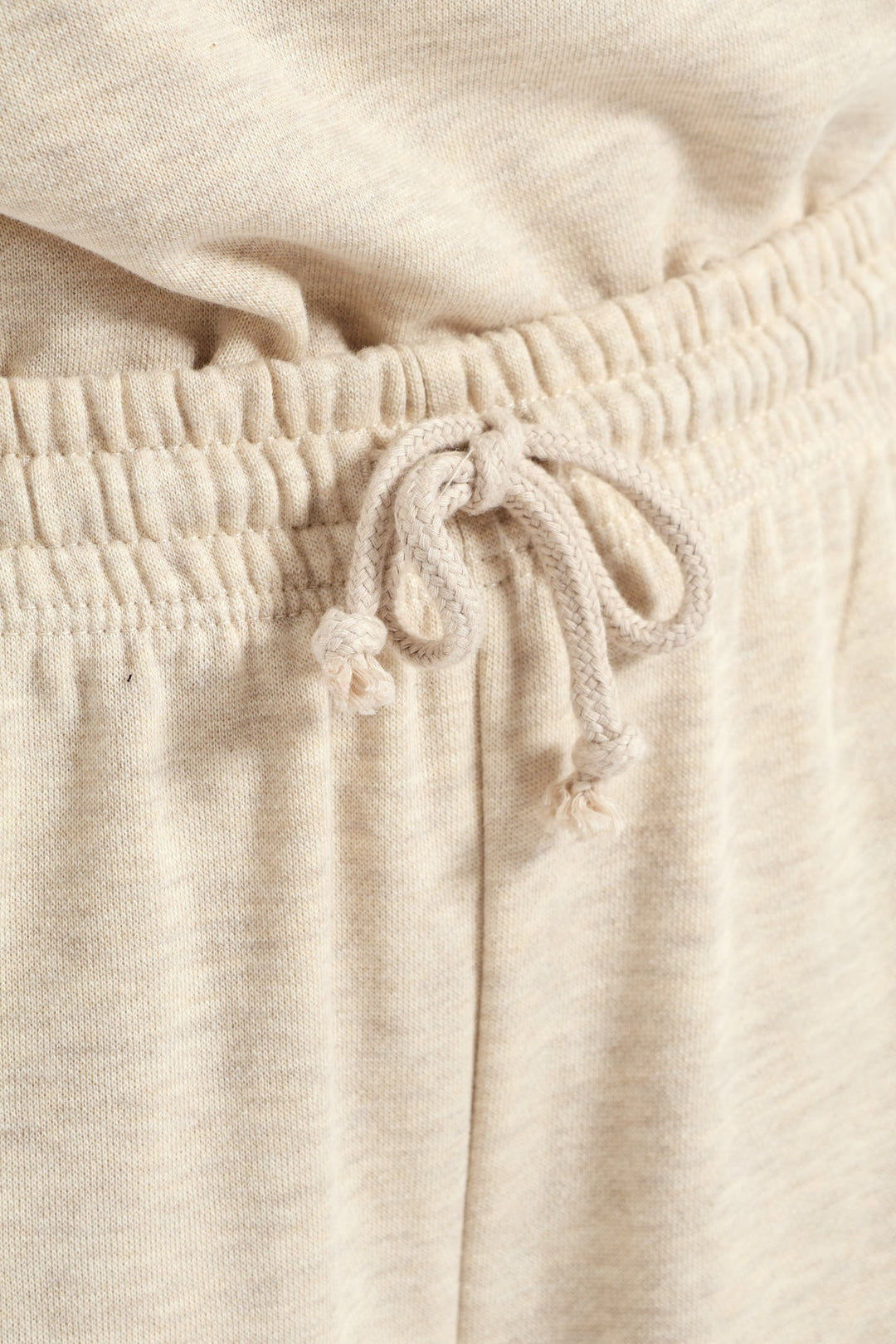 Wide Leg Jogger - Oatmeal Melange
