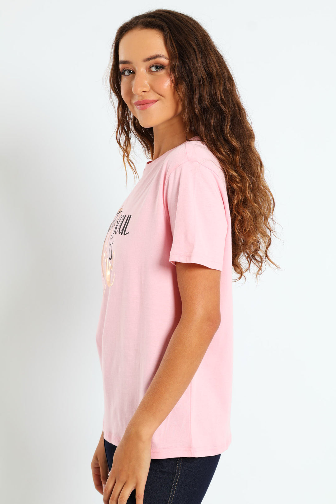 Heart, Soul & Love Foil Tee - Dark Blush
