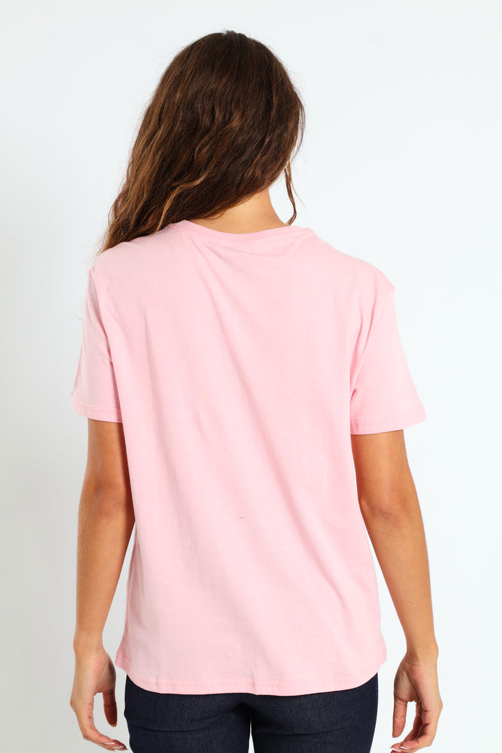 Heart, Soul & Love Foil Tee - Dark Blush