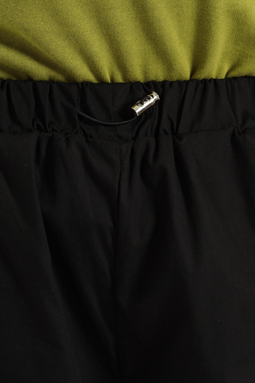 Embroidered Poplin Cargo Jogger - Black