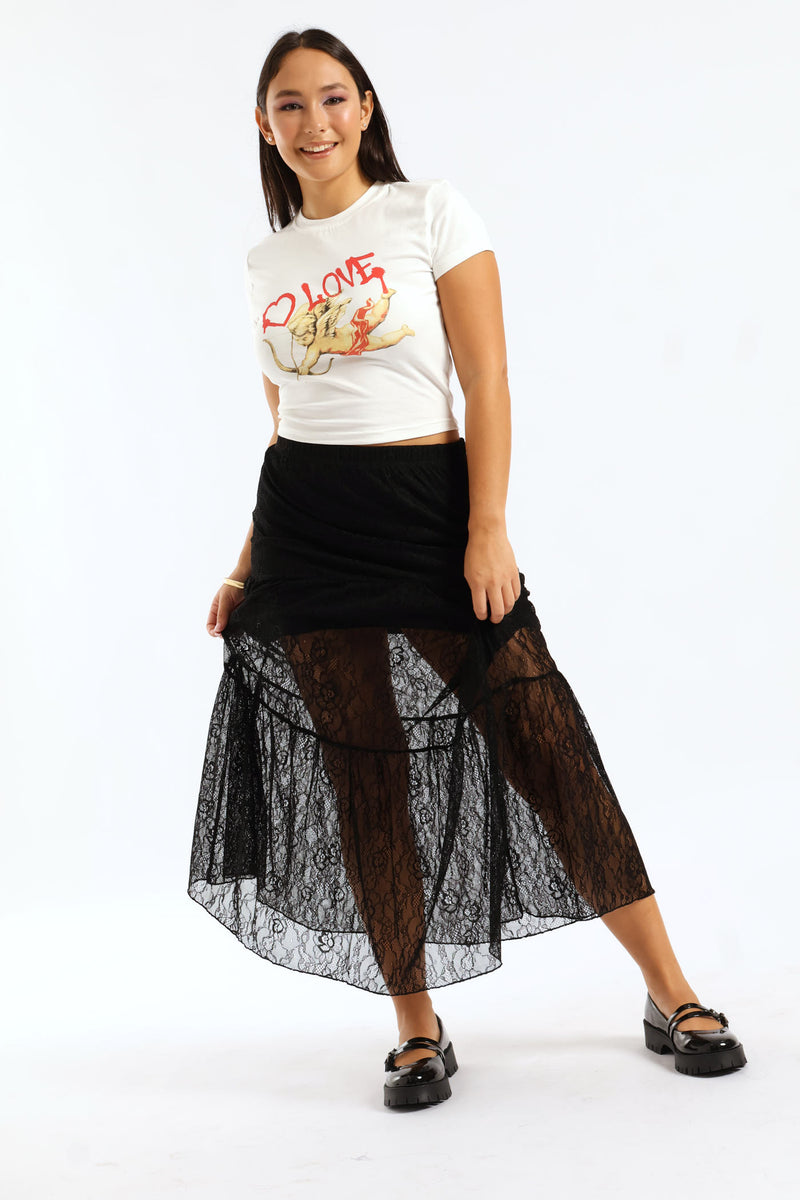 Cherub Love Baby Tee - Off White