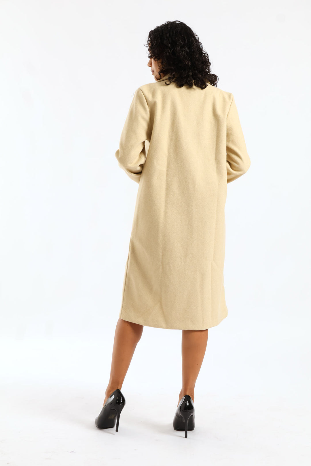 Basic Panelled Pocket Coat - Oatmeal