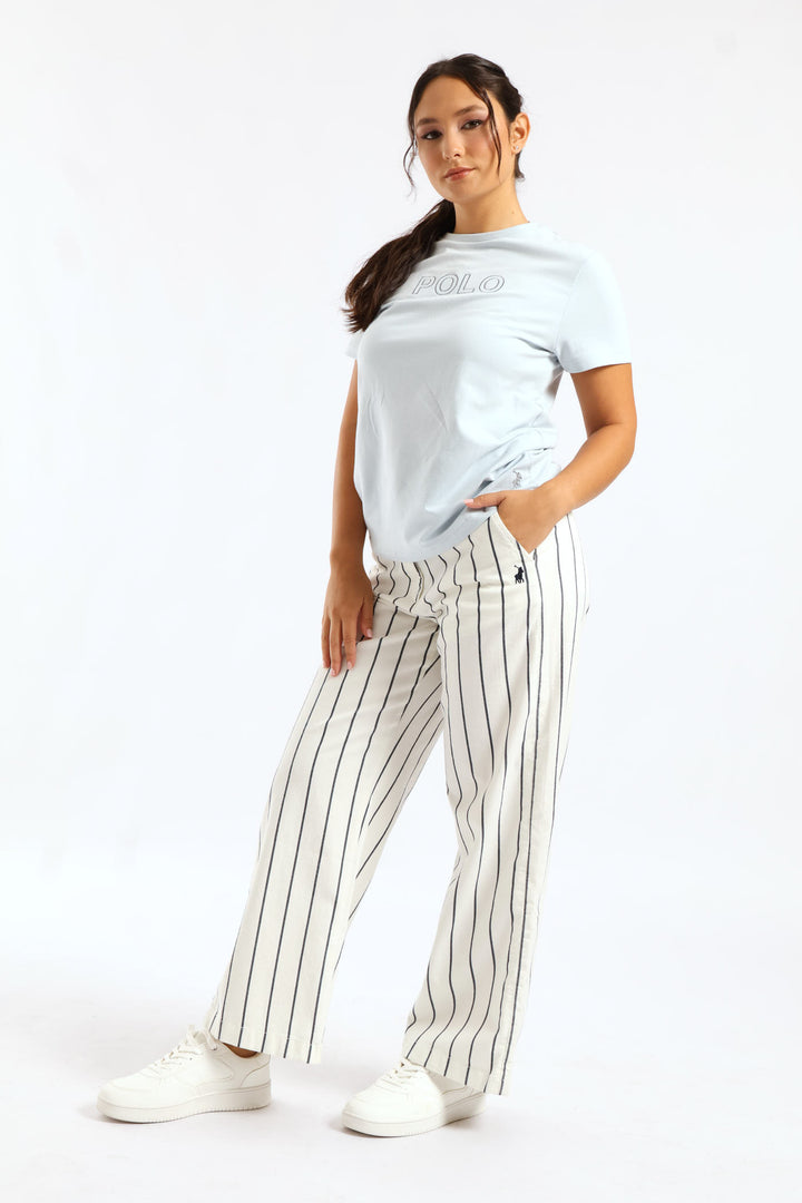 Amy Tonal Logo T-Shirt - Sky Blue