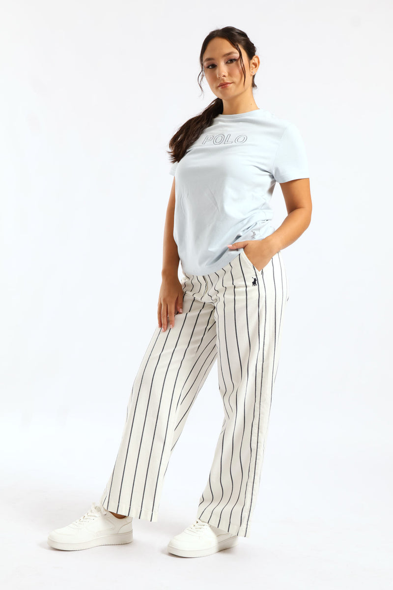 Amy Tonal Logo T-Shirt - Sky Blue