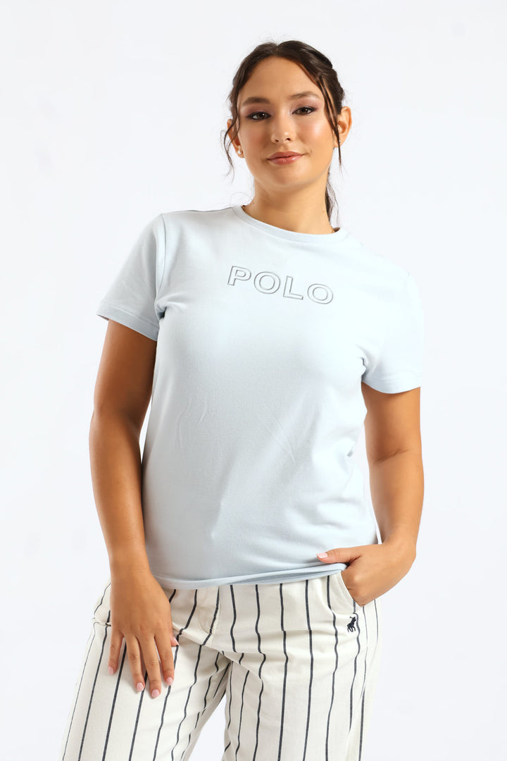 Amy Tonal Logo T-Shirt - Sky Blue