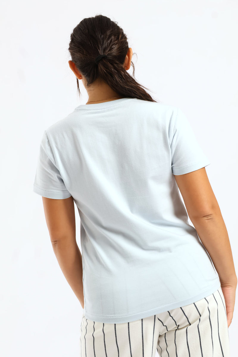Amy Tonal Logo T-Shirt - Sky Blue