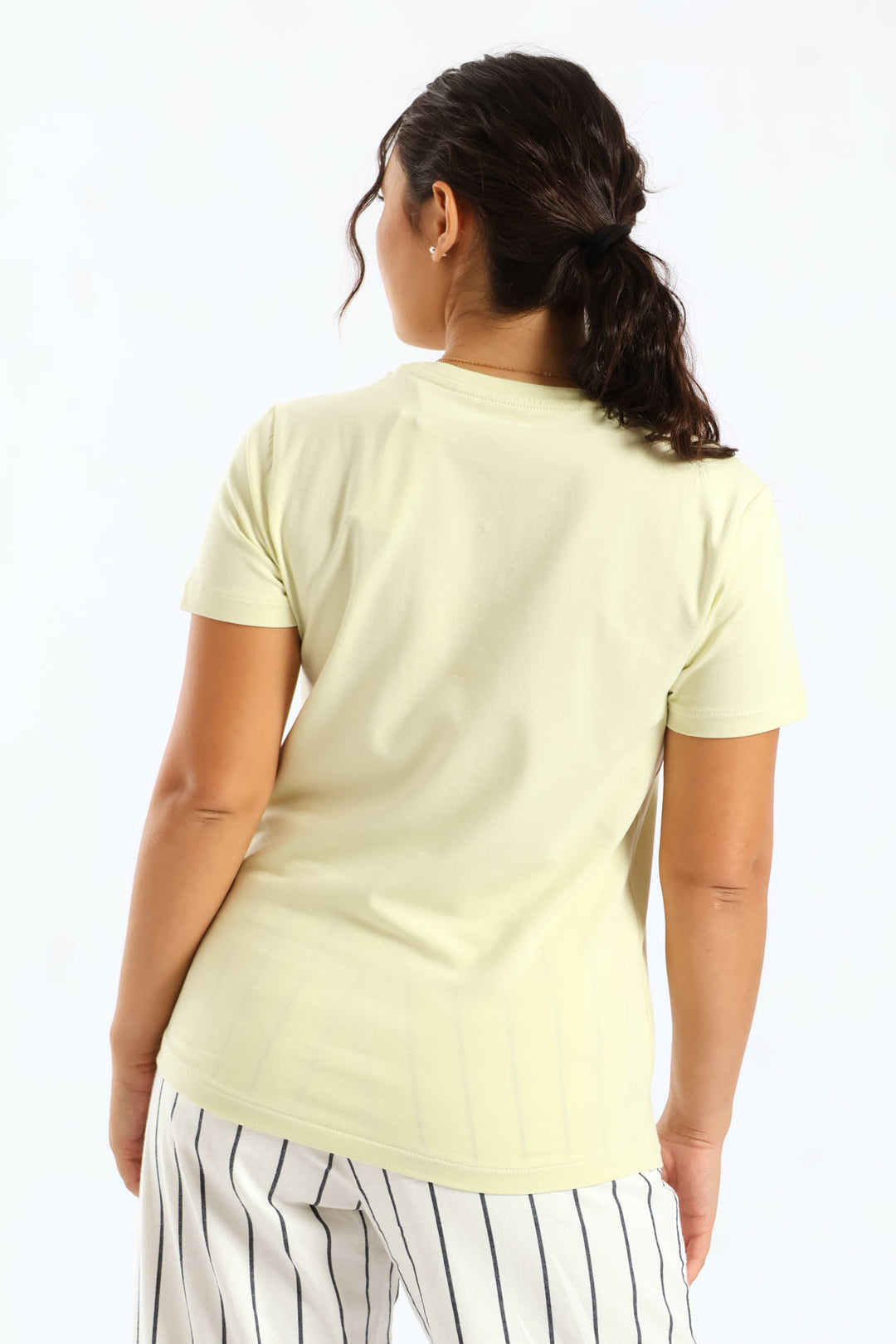 Amy Tonal Logo T-Shirt - Lime Fatigue