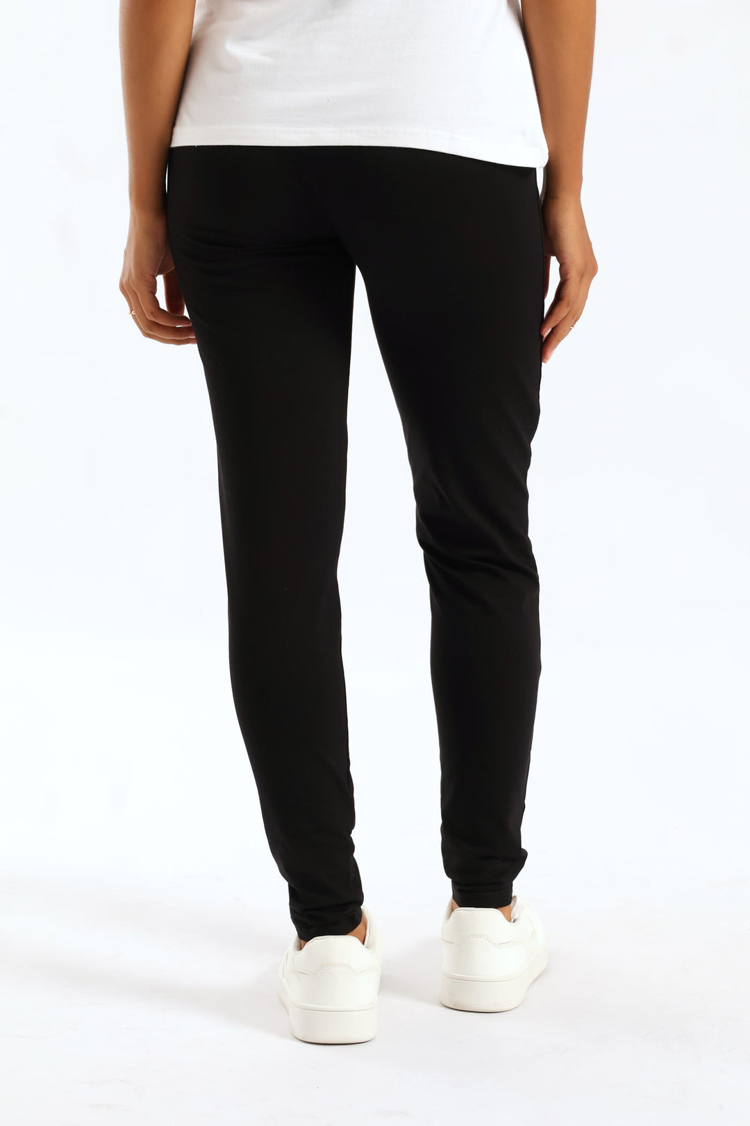 Wide Waistband Basic Legging - Black