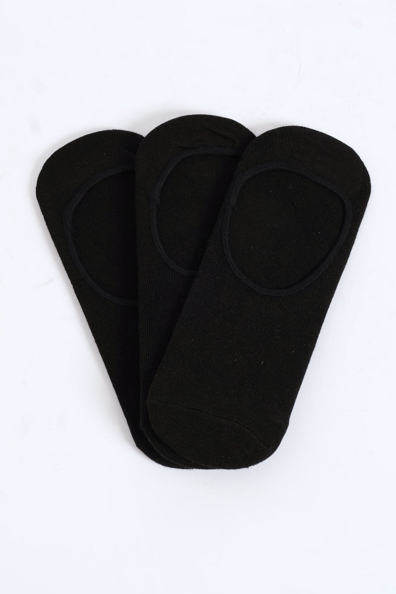 3 Pack Sneaker Socks - Black