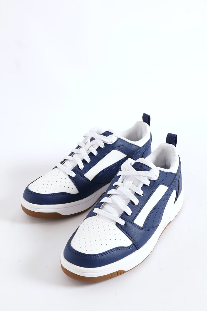 Rebound V6 Low Sneaker - White/Blue