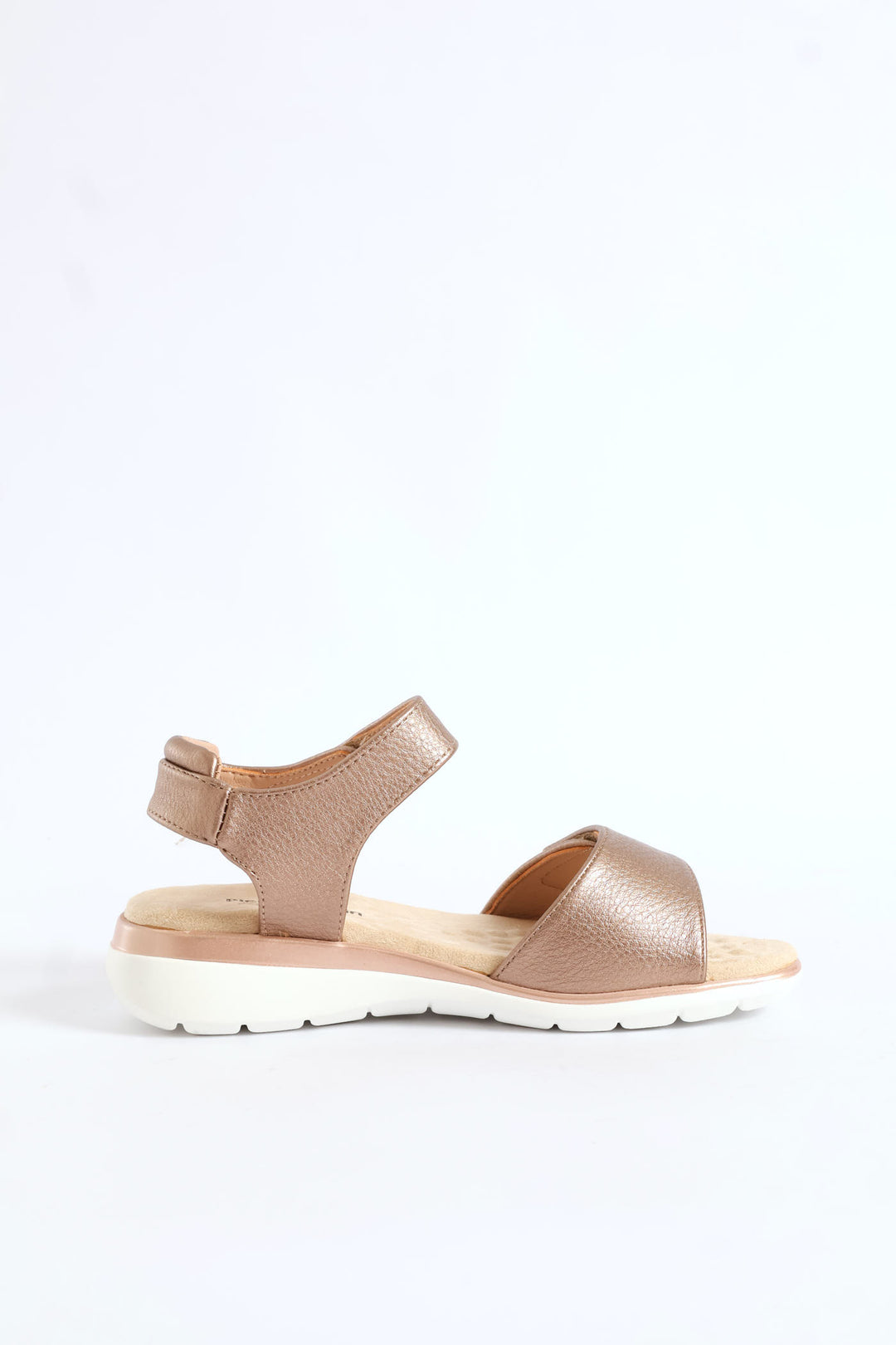 Double Strap Metallic Sandal - Bronze