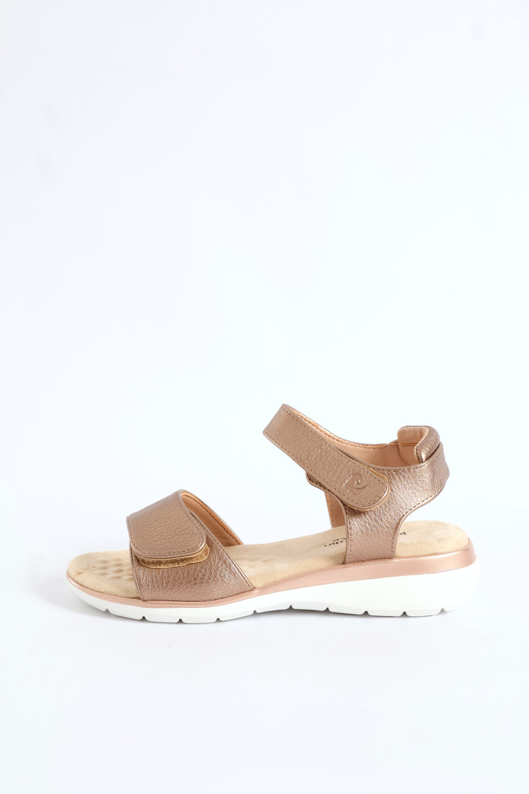 Double Strap Metallic Sandal - Bronze