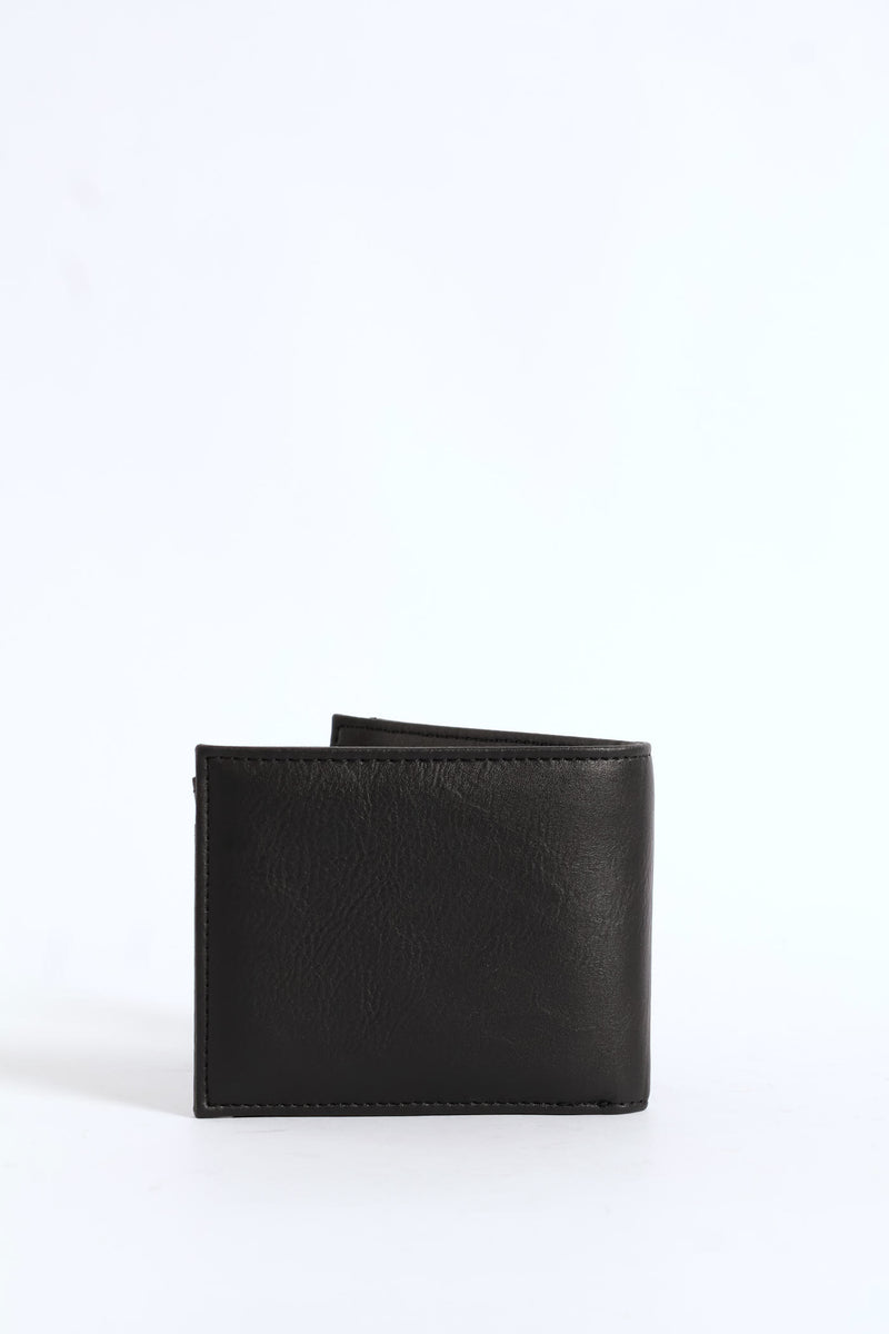 Bifold Stitched Wallet - Black