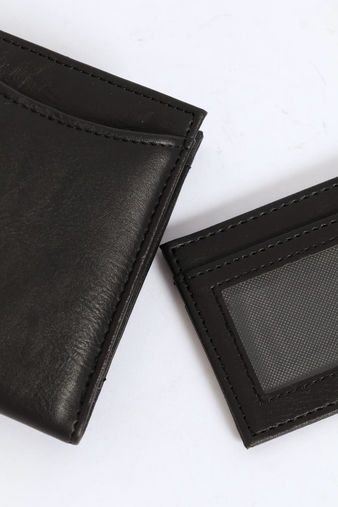 Bifold Stitched Wallet - Black