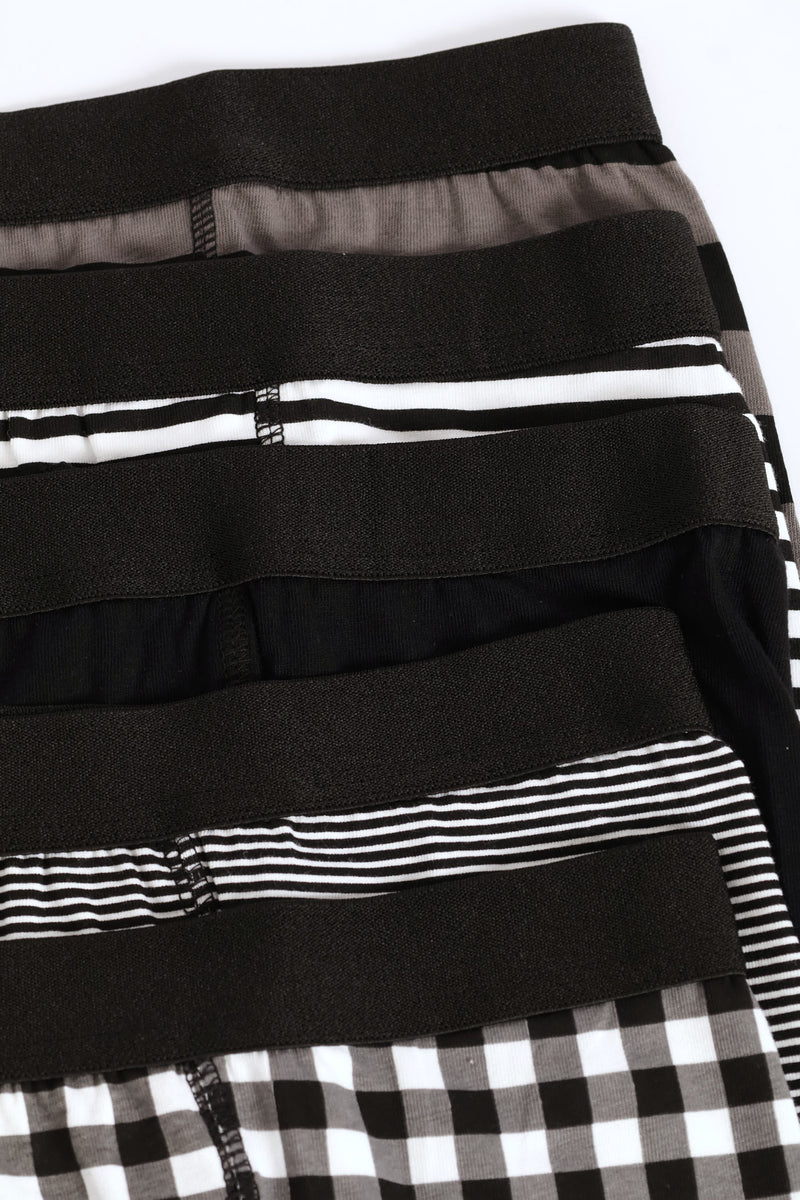 Boys 5 Pack Printed Boxers - Black