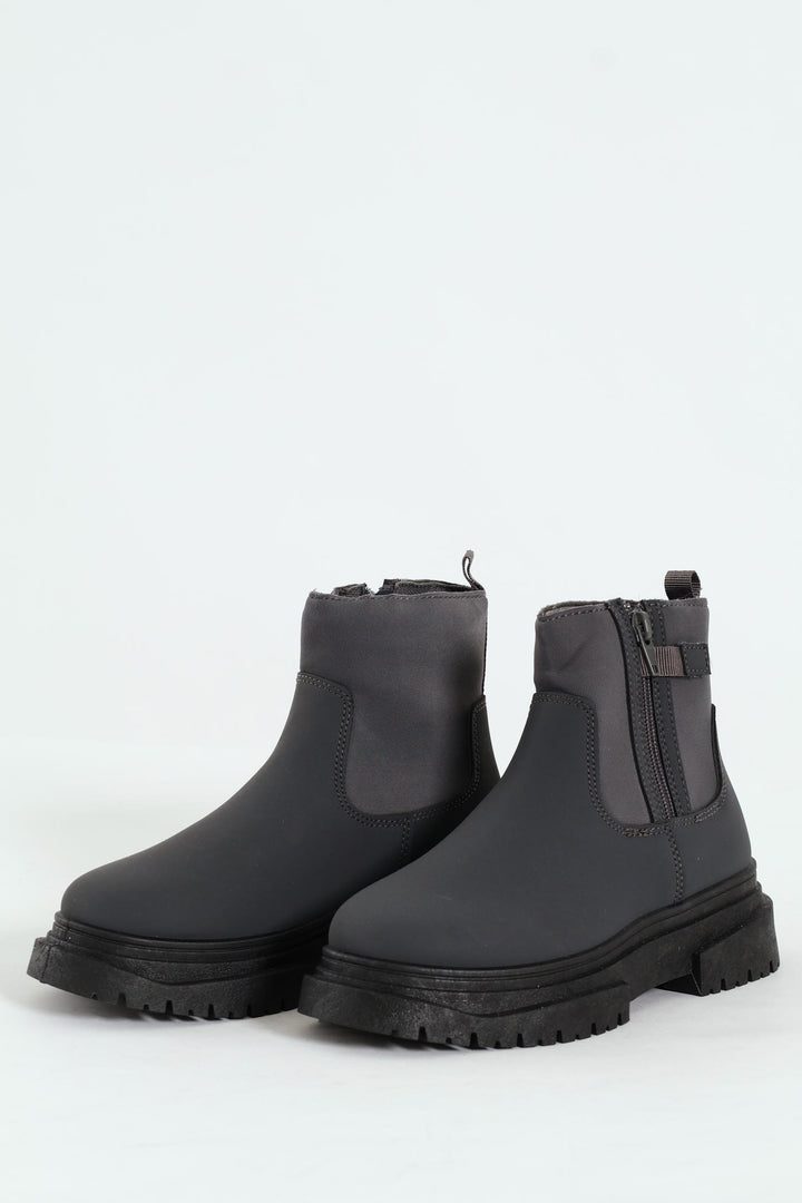 Boys Neoprene Chelsea Boot - Charcoal