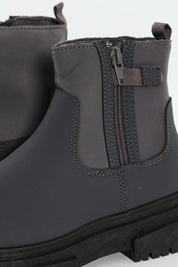 Boys Neoprene Chelsea Boot - Charcoal