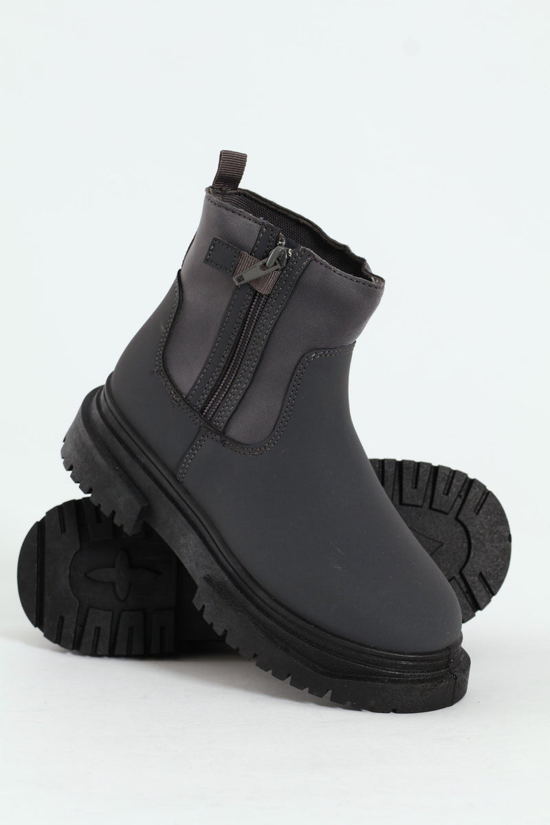 Boys Neoprene Chelsea Boot - Charcoal