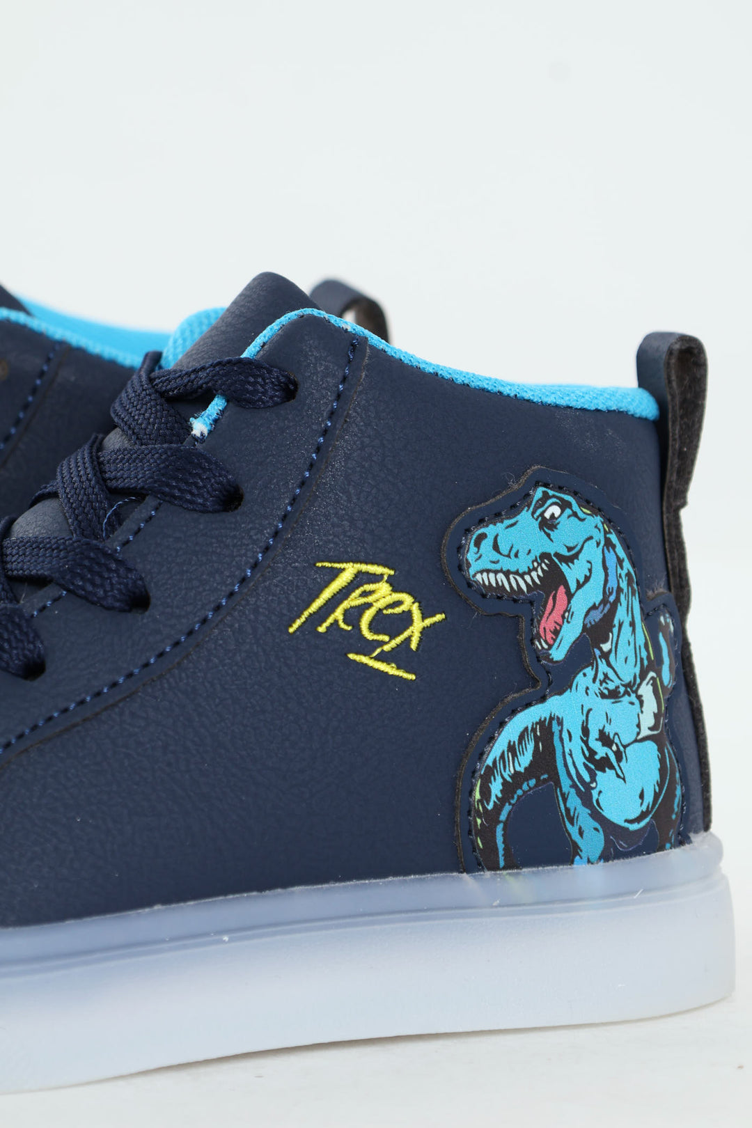 Pre-Boys Dino Light-Up High-Top Sneaker - Navy