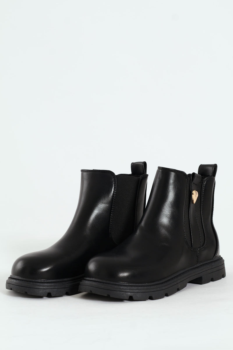 Girls Chelsea Boot - Black