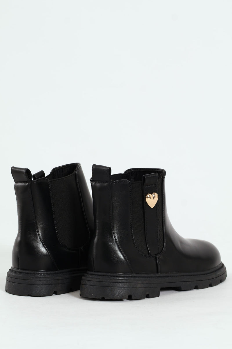 Girls Chelsea Boot - Black