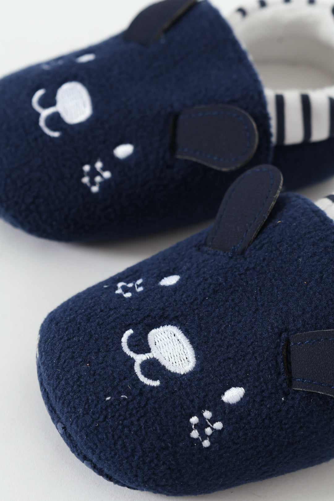 Baby Boys Stripe Colourblock Slipper - Navy