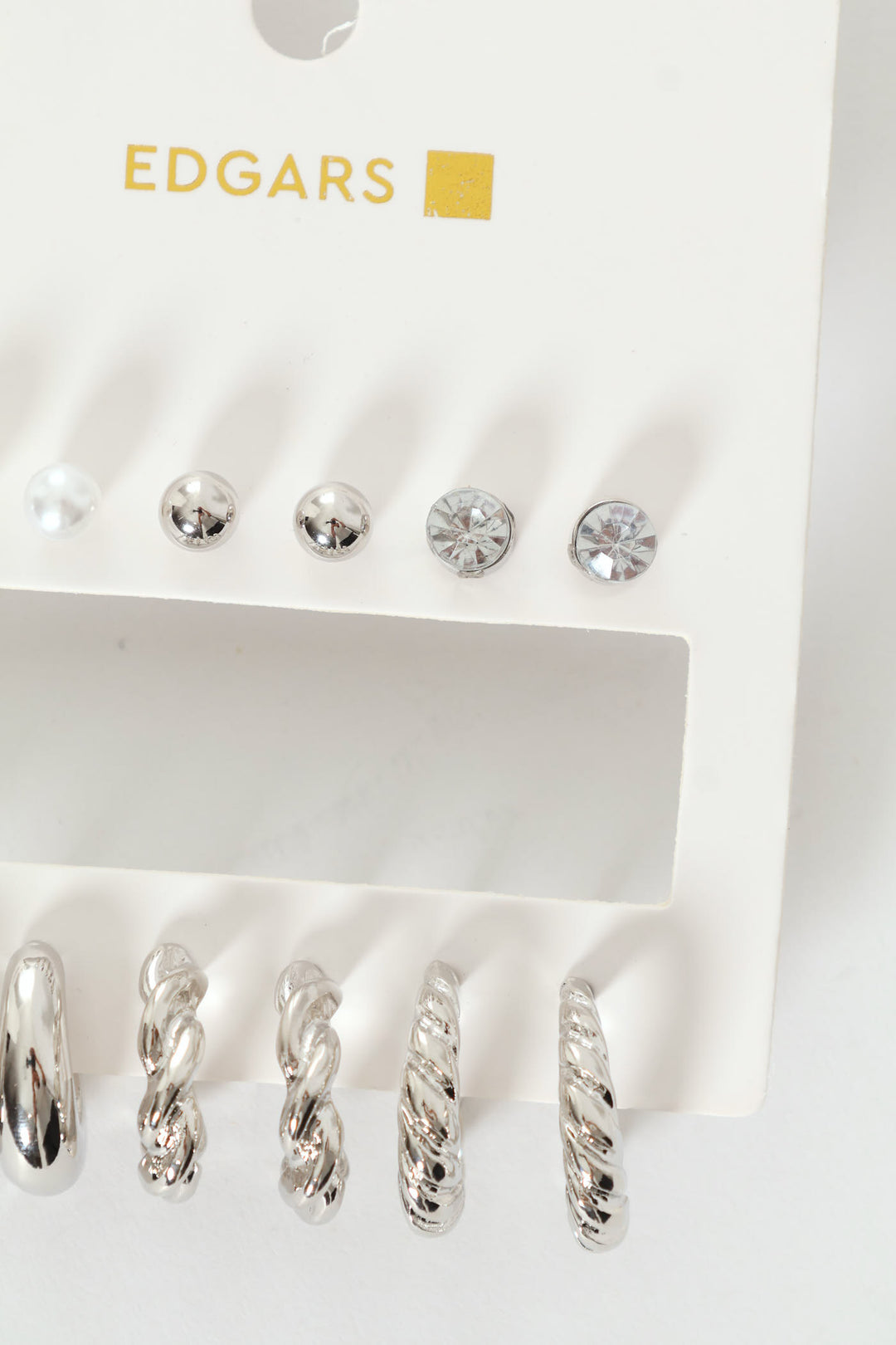 6 Pack Hoops & Studs - Silver