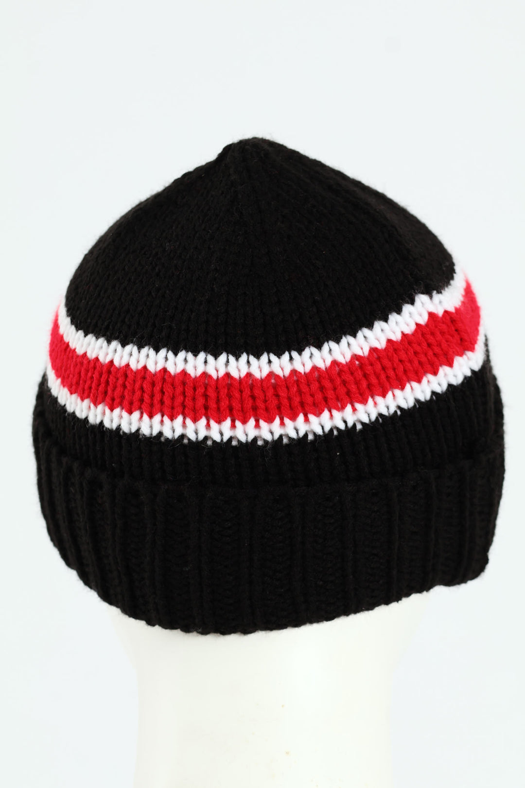 Boys Stripe Knit Beanie - Black