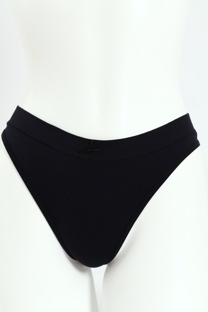 3 Pack Seamless Thong Panties - Lavender/Goat/Black