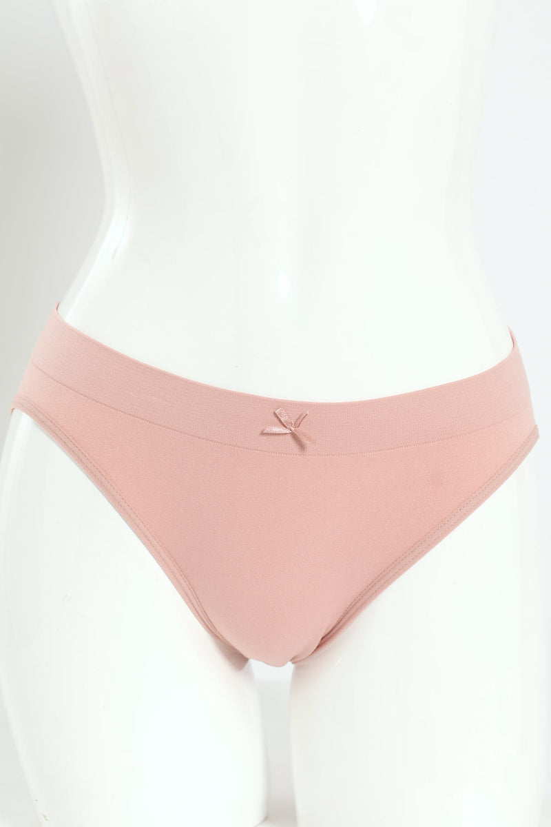 3 Pack Seamless Bikini Panties - Port/Rose/Black