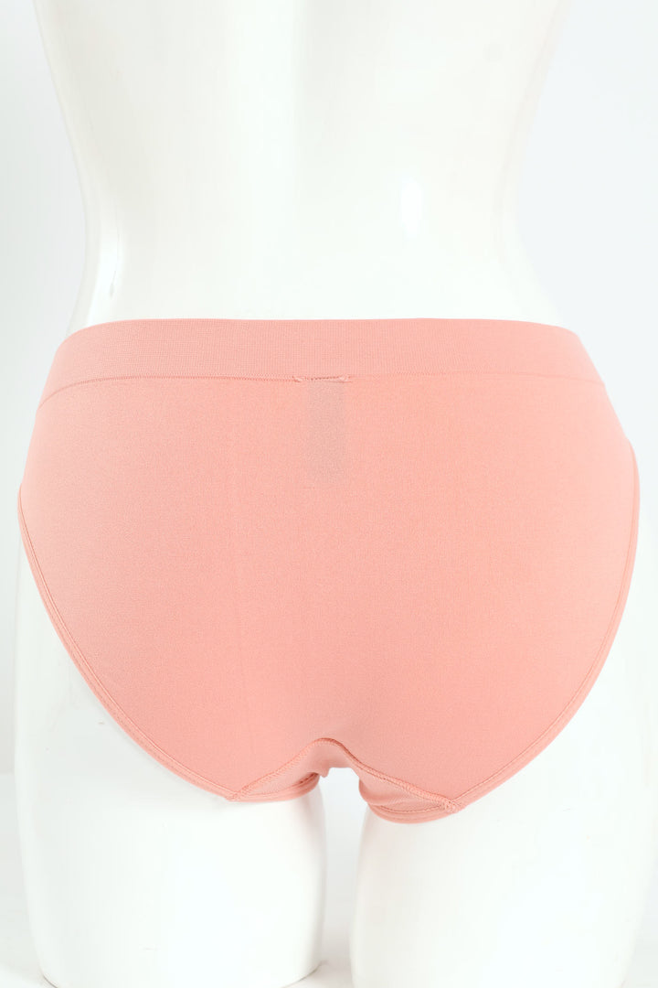 3 Pack Seamless Hi-Cut Panties - Sea/Tan/Tofu