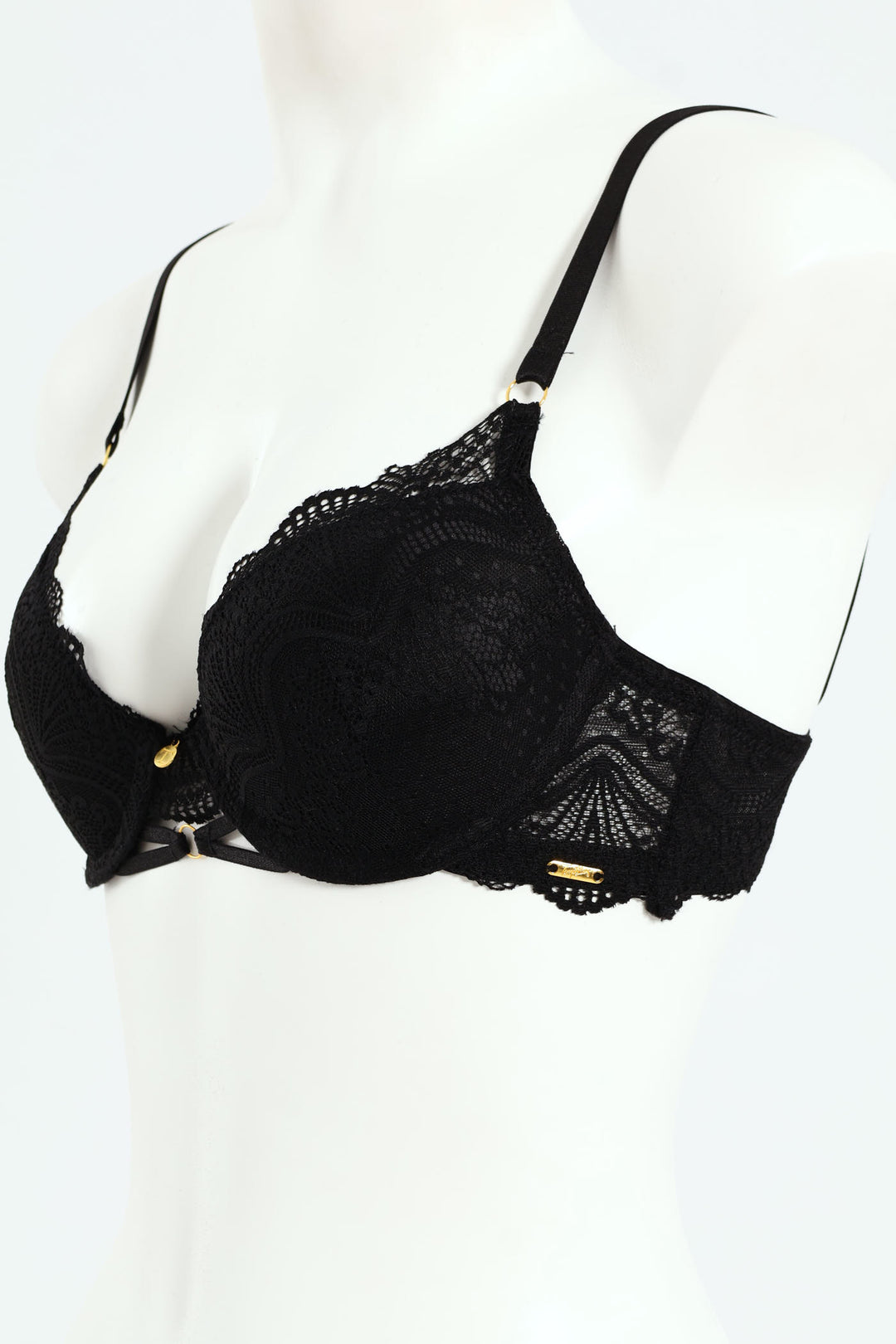 Lace Push Up Bra - Black
