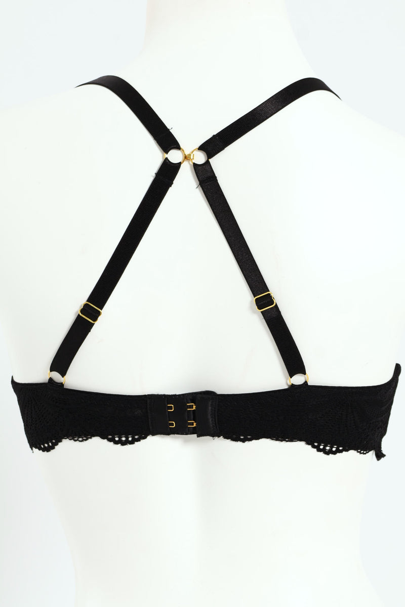 Lace Push Up Bra - Black