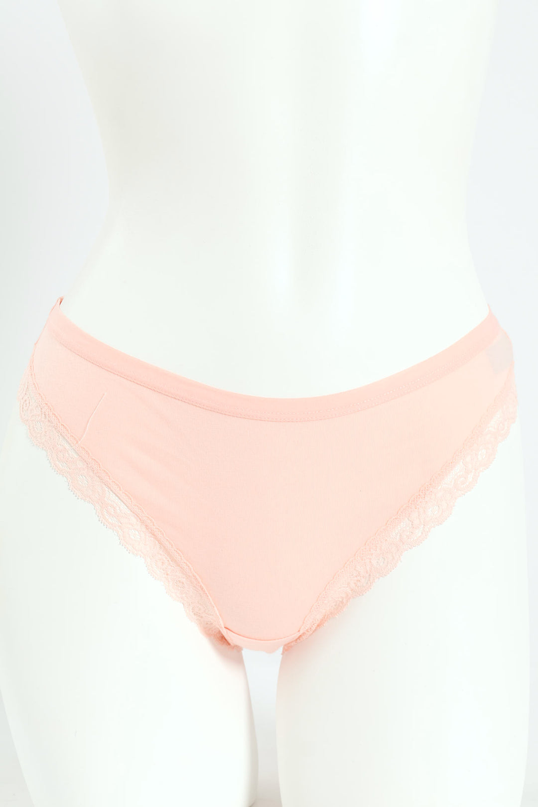 3 Pack Cotton Stretch Brazillian Panties - Burgundy/Light Pink/Coral