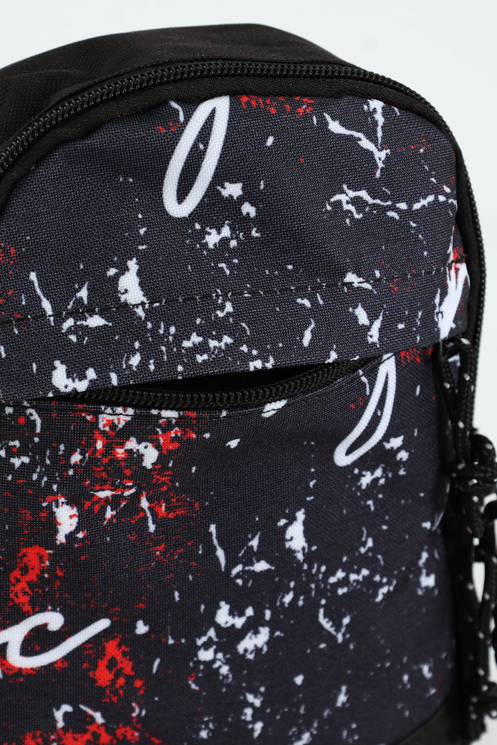Boys Print Crossbody Bag - Black