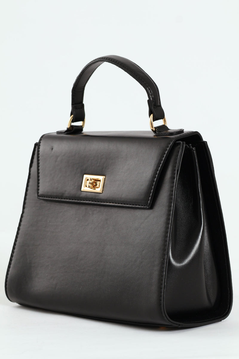 Top Handle Satchel - Black
