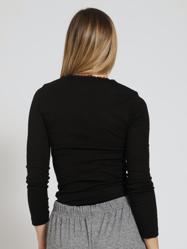 2 Pack Long Sleeve Thermal Spencer Slip - Mocha/Black