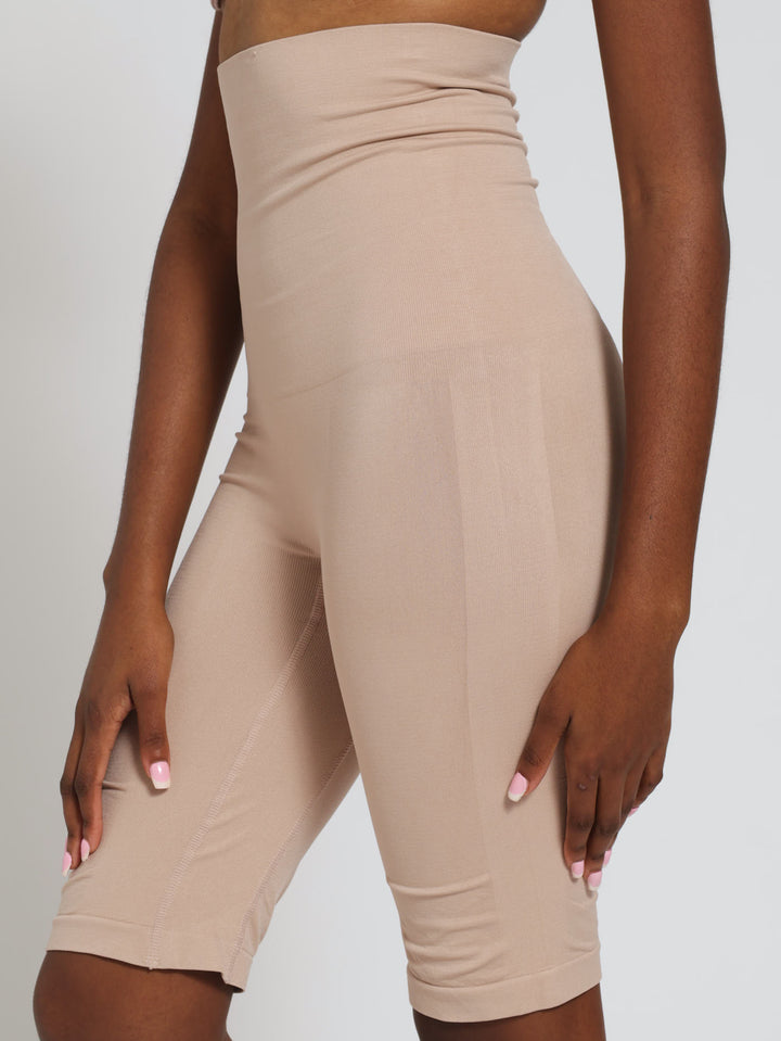 Seamless Extra Length Leg Shaper - Mocha