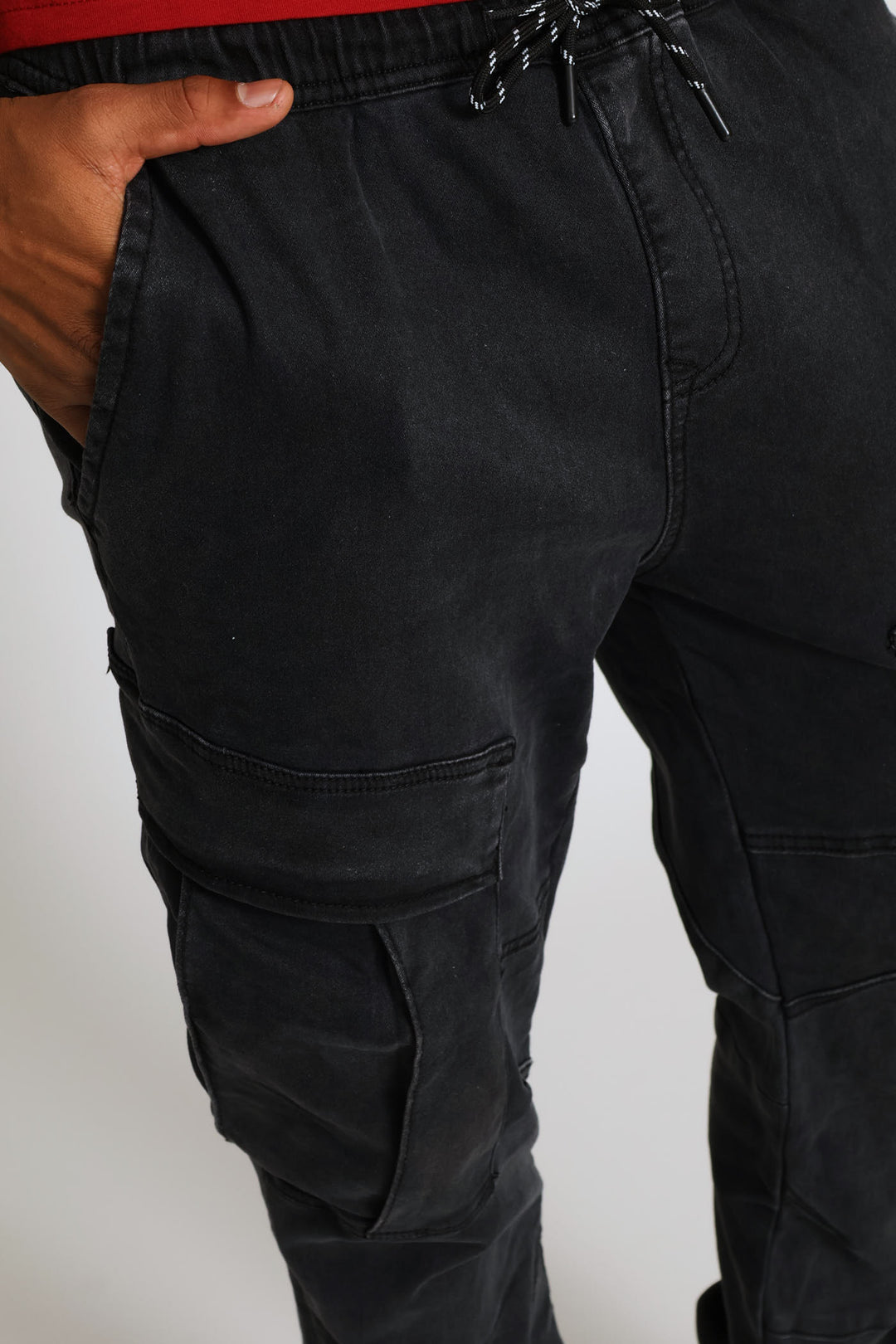 Cargo Knit Denim - Black